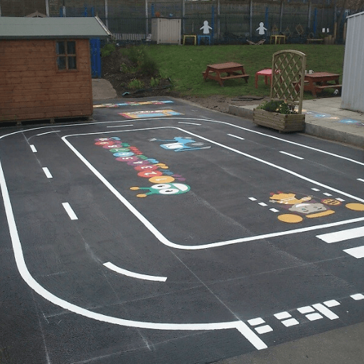 Wetpour Trail Markings and Graphics